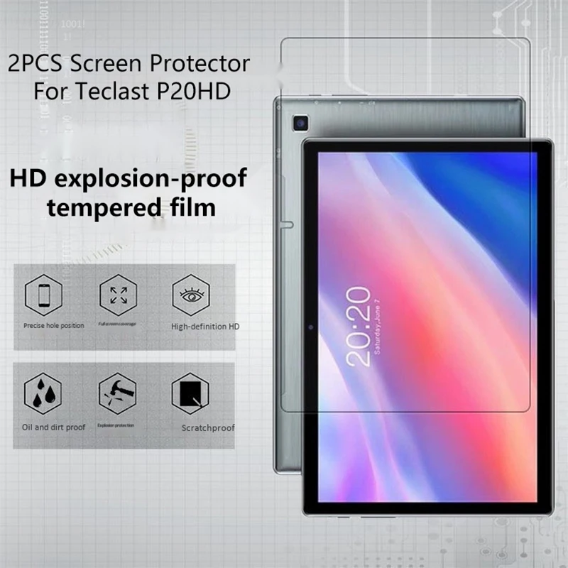 

2PCS Sn Protector for Teclast P20HD Tablet 10.1 Inch Protective Film Guard