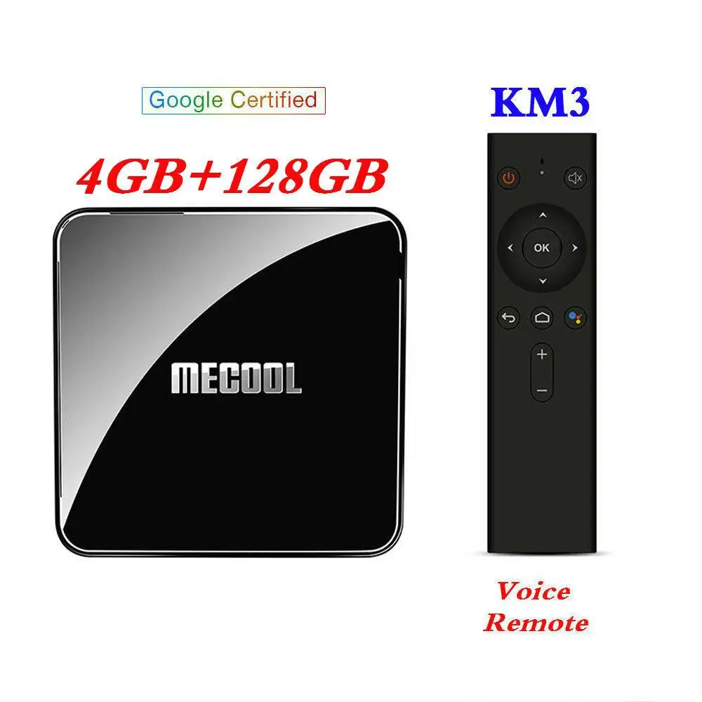 Google Сертифицированный Android tv 9,0 MECOOL KM3 tv Box Android 9,0 4 Гб ОЗУ 64 Гб ПЗУ 128 ГБ Amlogic S905X2 4K 5G Wifi KM9 PRO A tv 2G16G - Цвет: KM3 4G128G