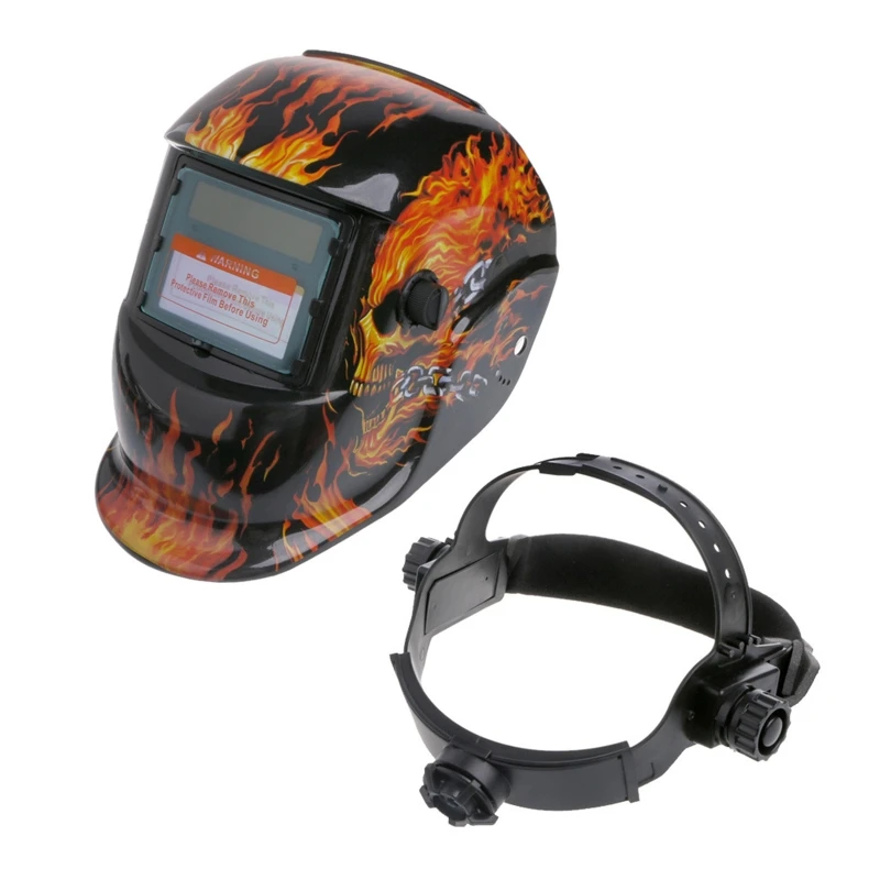 

Welding Helmet Solar Powered Auto Darkening Hood with Adjustable Shade Range 4/9-13 for Arc Welder Mask