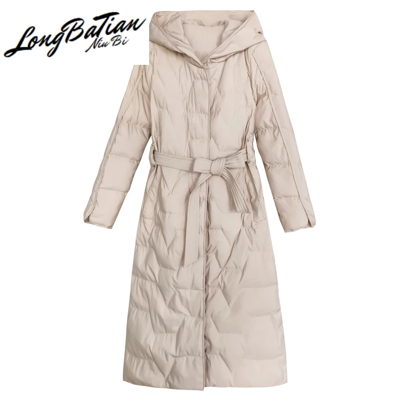 Зимние женские пальто в Корейском стиле 2020 куртки на 20% белом утином пуху длинные