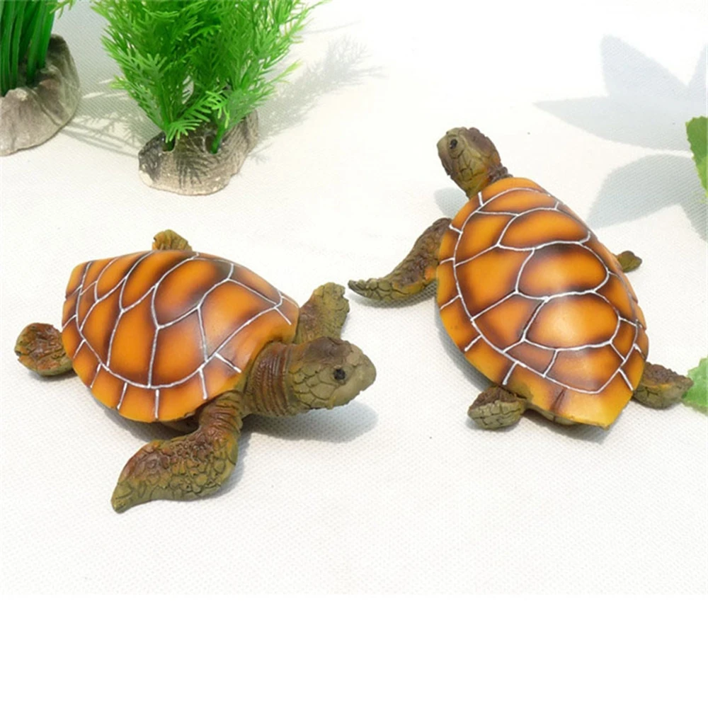

Landscape Aquarium Ornament Polyresin Turtle Tortoise Artificial Fish Tank Turtle Decoration Supply
