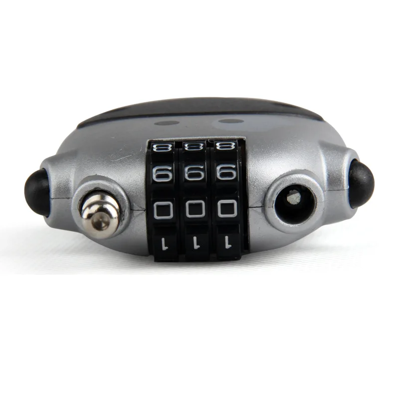 Универсальный стальной трос с кодовым замком для мотоциклетного шлема замок