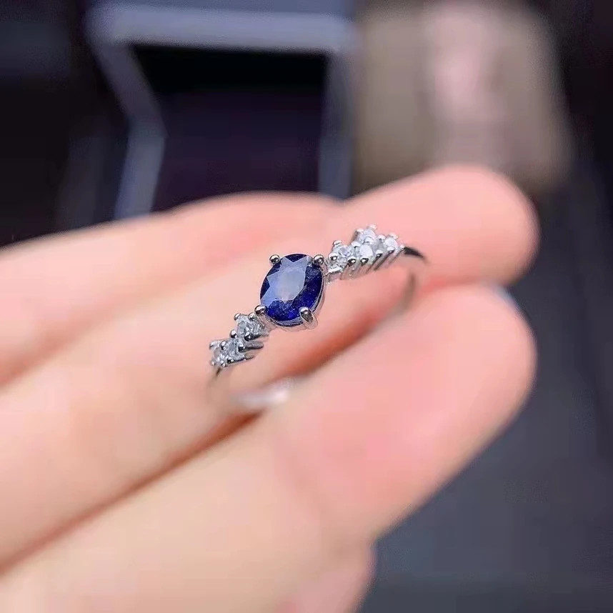 

Natural Sapphire/Ruby/Emerald Ring S925 Sterling Silver Fine Fashion Charming Wedding Jewelry Women's Free Shipping MeiBaPJ FS