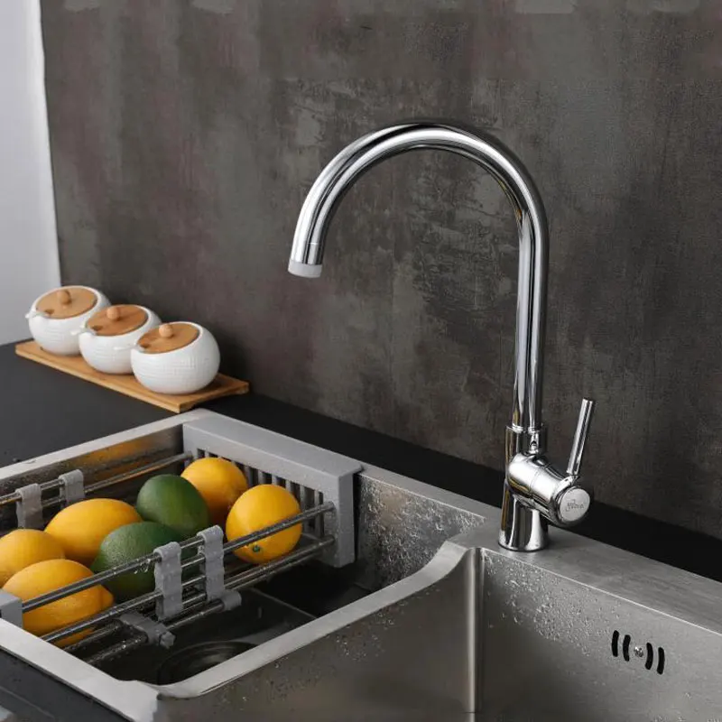 Кухня 360 градусов вращающийся Носик раковина смеситель для мойки изогнутый