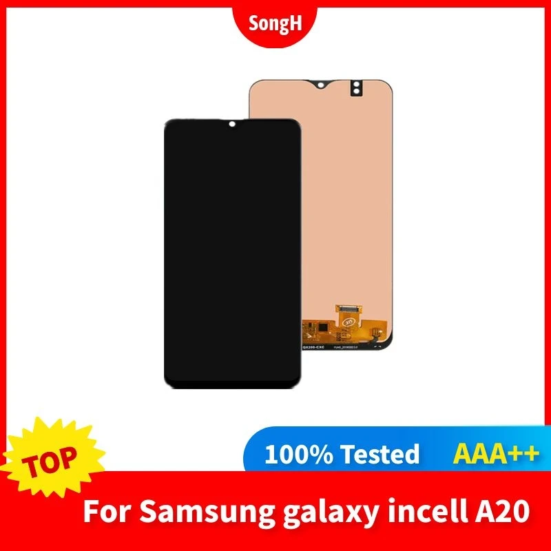 

100% New With Fram For Samsung Galaxy A20 A205 SM-A205F LCD Display Touch Screen Digitizer Replacement for Samsung A20 A205 A20