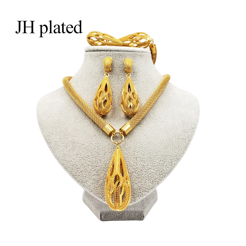 JHplated 2019 Новый Нигерия Дубай Модные Ювелирные наборы Африканский цвет свадебные