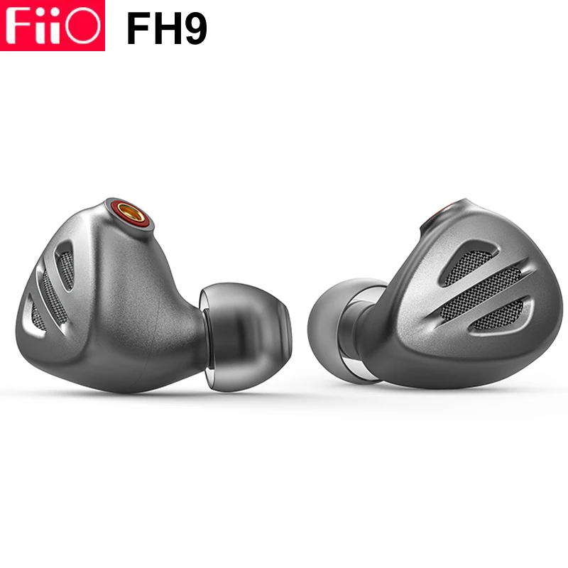FiiO FH9 Hi-Res 1DD+6BA Drivers In-ear HIFI Earphone IEM Earbuds Titanium alloy construction Interchangeable sound filters | Электроника