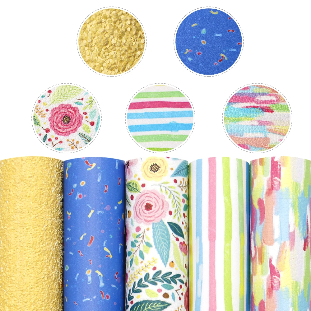 20x33 см Цветочная тема цветы искусственная кожа лист набор ткани для книжного