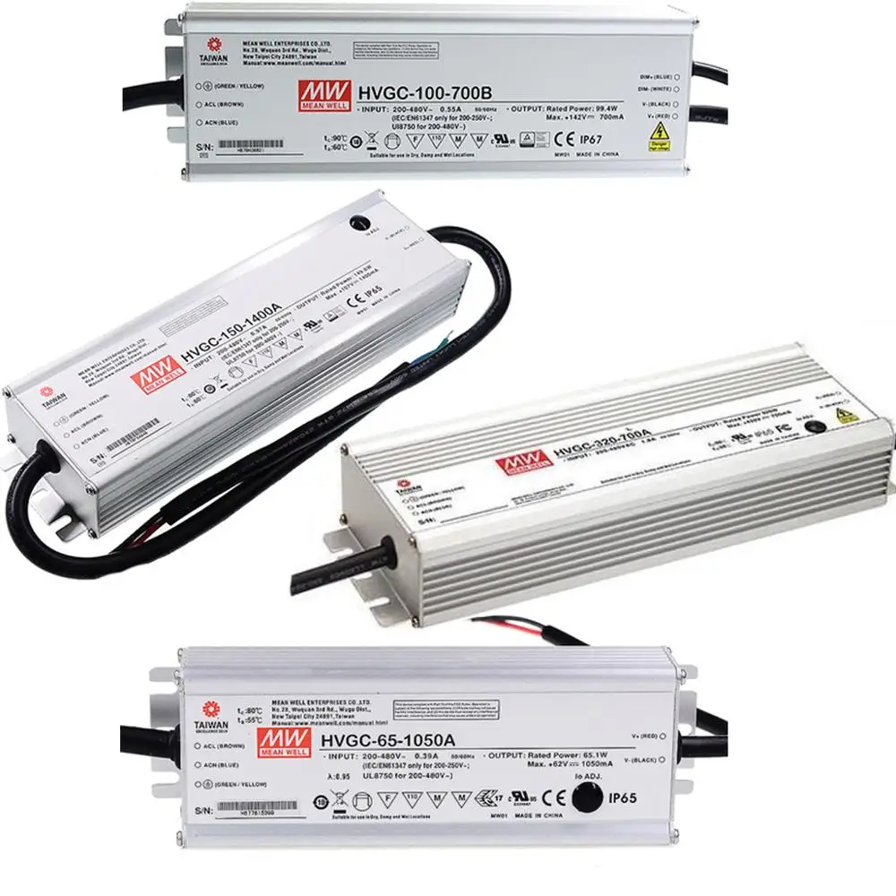MEAN WELL HVGC-150 Series 12-428V 150W IP65 блок питания для светодиодного освещения с функцией PFC