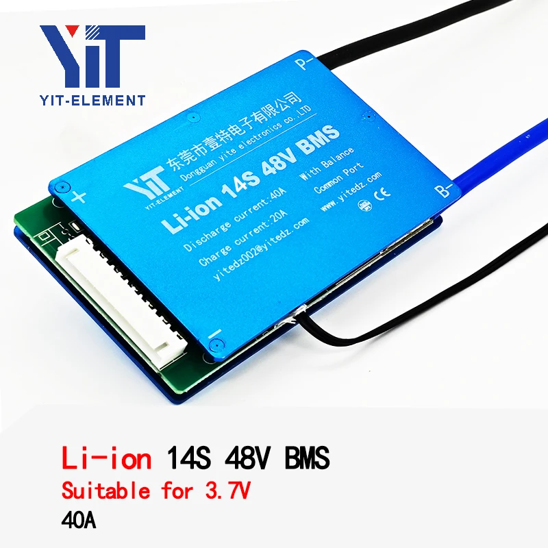 

Li-ion 3.6V / 3.7V 14S 48V BMS electric scooter battery accessory protection board with balanced temperature control PCB