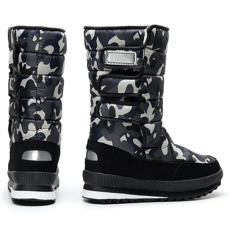 Мужские зимние кроссовки сапоги под колено уличные Нескользящие