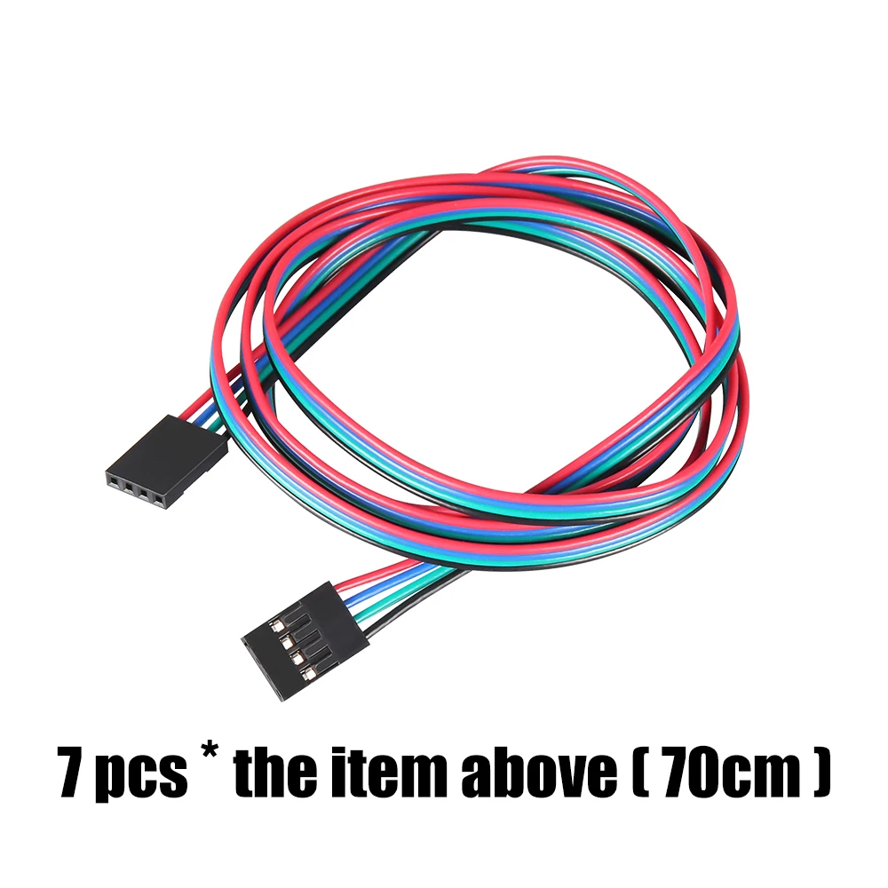 4pin-70cm Гнездовой разъем dupont 2 3 4 pin 3d принтер Запчасти 70 см 100 см dupont кабель Перемычка провода - Цвет: 4pin-70cm