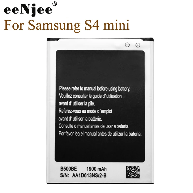 Сменный аккумулятор EENJEE 10 шт./лот для телефона Samsung GALAXY S4 Mini B500BE I9190 I9192 I9195 I9198 1900