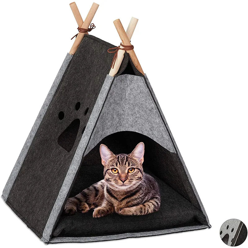 

Домик-вигвам Mewoofun для собак, кошек, переносная складная палатка, легкая сборка, подходит для весны и лета, для собак, щенков, кошек, домашняя П...