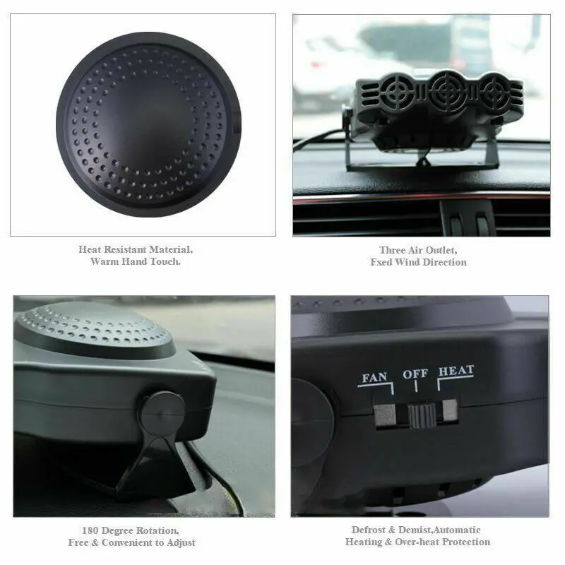 Автомобильный обогреватель 200 Вт 12 В 2 режима 3 порта | Электроника