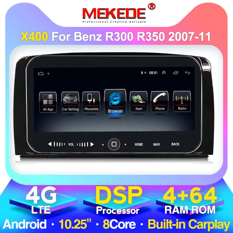 Автомобильный мультимедийный плеер MEKEDE Android для Mercedes Benz R class W251/R280/R300/R320/R350/R500 Wi Fi