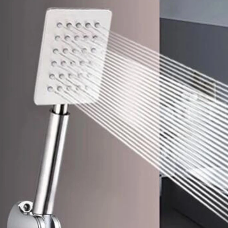 

New Stainless Steel Round Square Rainfall Shower Head With Hand-held Shower Nozzle Easy Clean Bathroom Accessories Top Quality