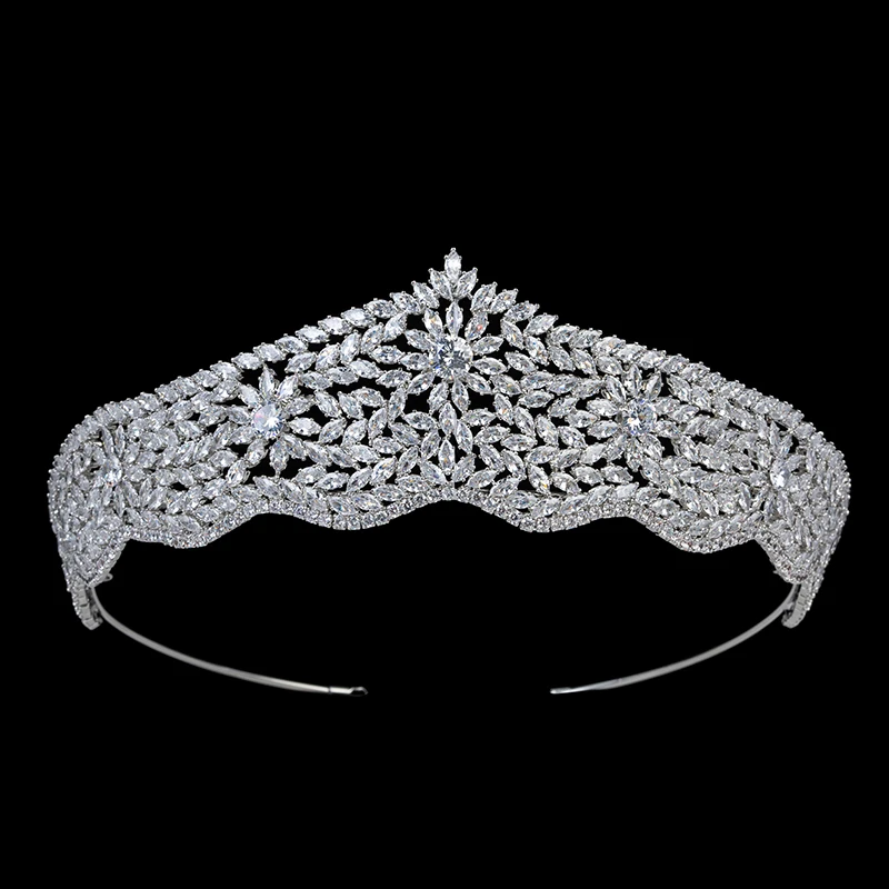 

Tiaras And Crown HADIYANA Elegant Exquisite Lady Wedding Bridal Party Got Engaged Hair Accessories Zircon BC5858 Corona Princesa