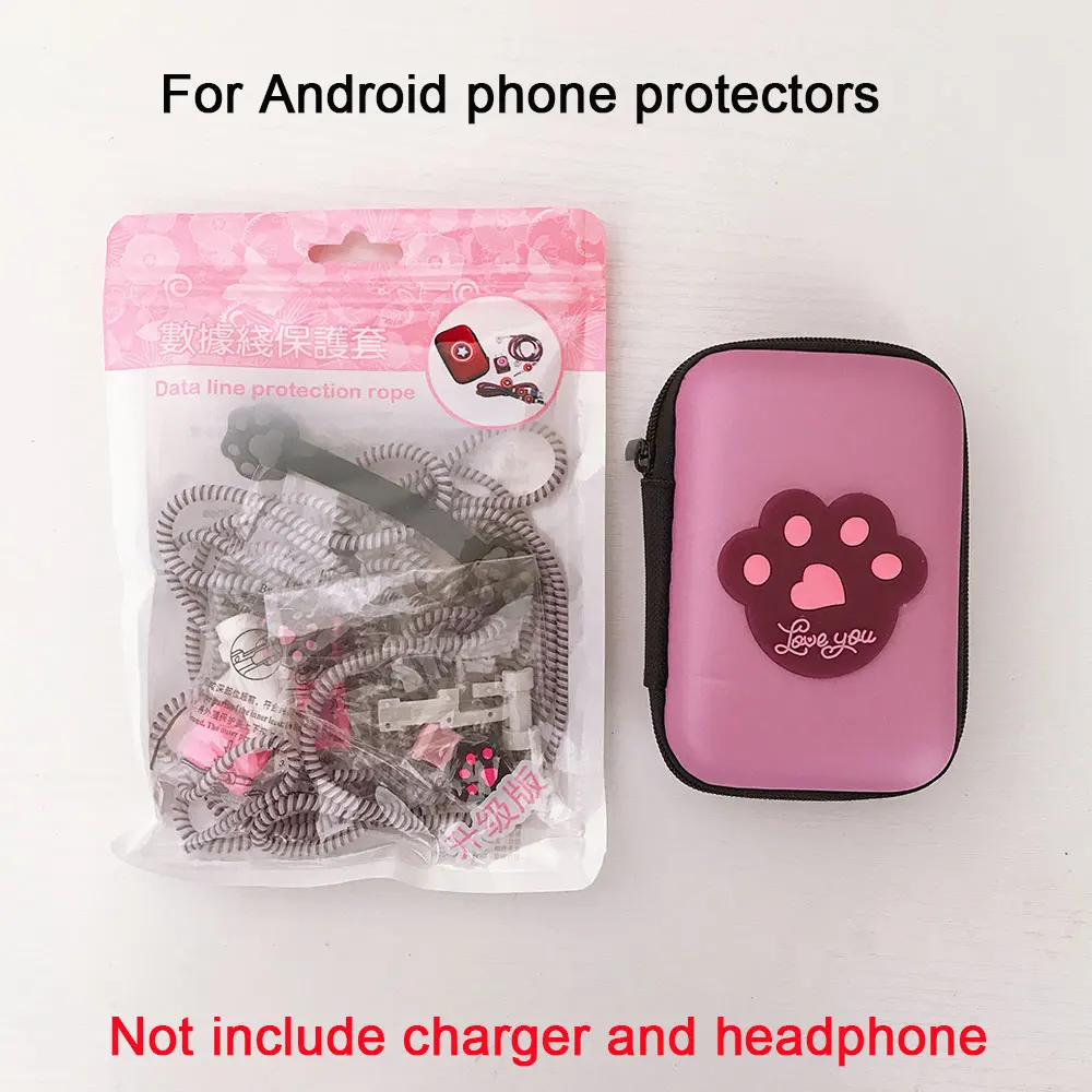 Мультяшный протектор кабеля USB устройство для сматывания наклейки органайзер и