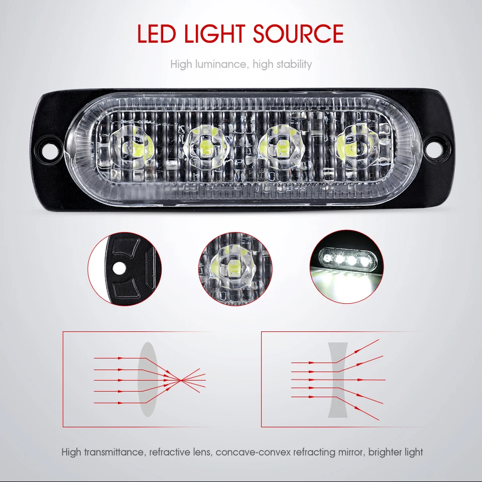 1 шт. автомобильный Предупреждение фсветильник рь белый/красный/синий/желтый