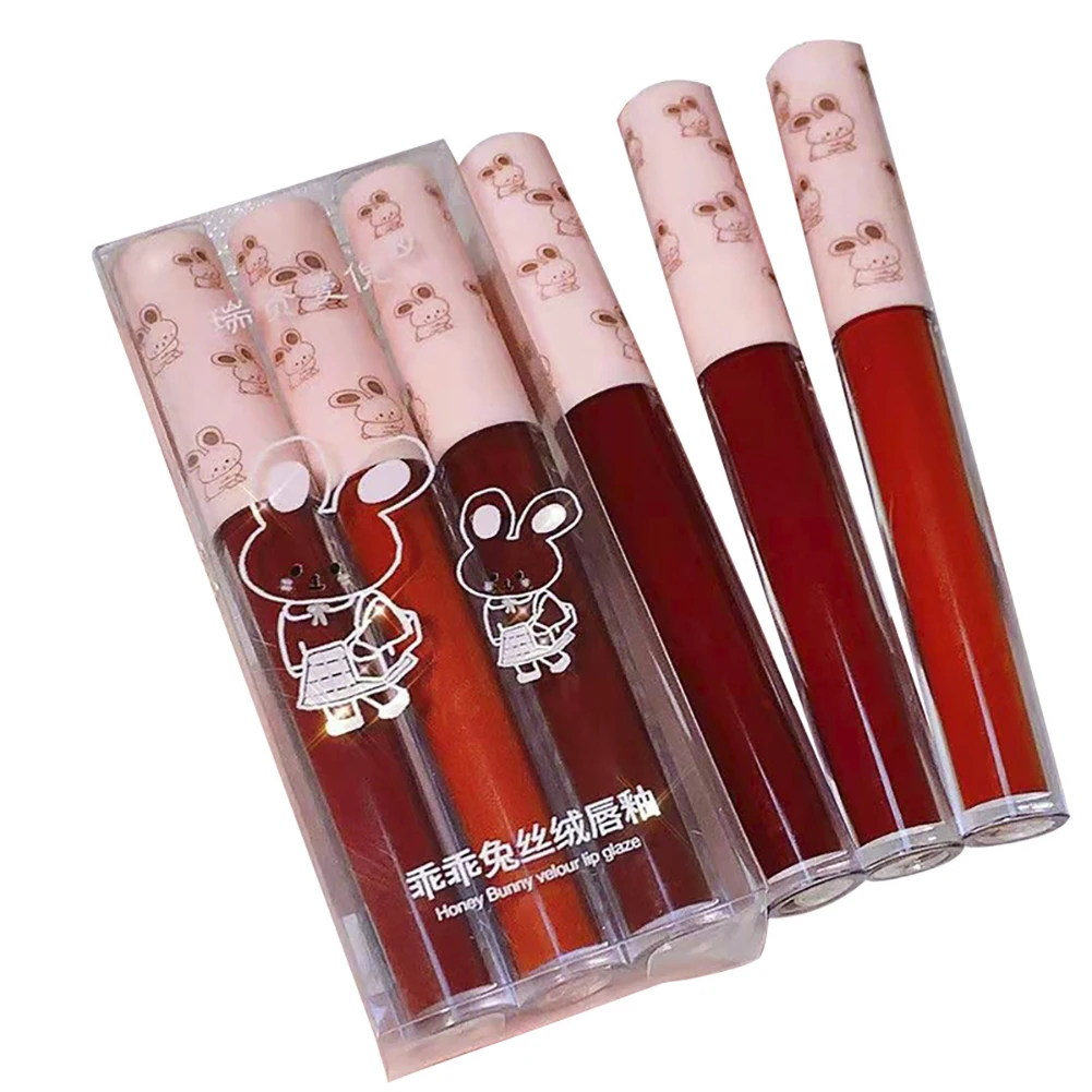 

Ni Rabbit Gloss Labial Water-light Mirror Lip Glaze Not Fade Lip Tint Lasting Moistur Cosmetic Lipstick Maquillaje TSLM1