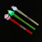 12 шт. Милая мультяшная Рождественская серия нейтральная ручка Творческая Студенческая ручка 0,5 мм ручка для гелевой ручки со светодиодсветильник кой (случайный цвет)