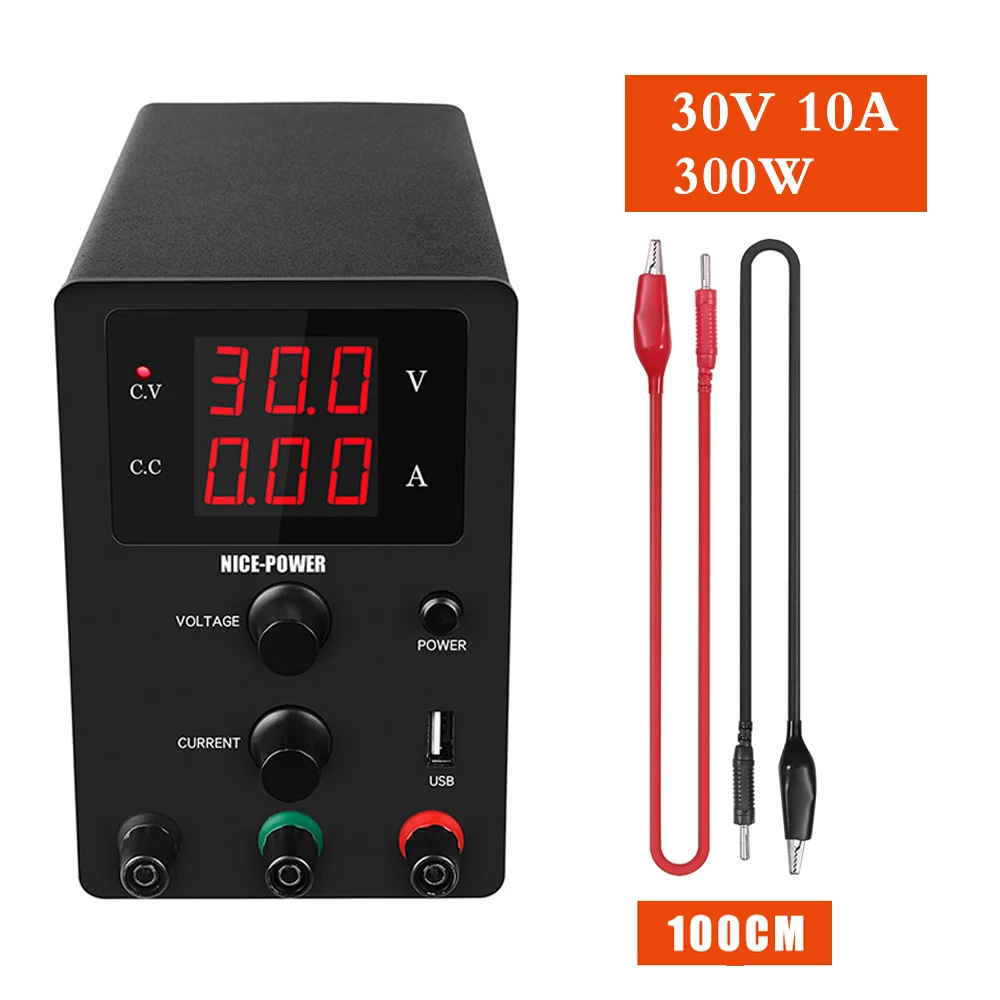 USB регулируемый лабораторный источник питания постоянного тока 30 в 10 А