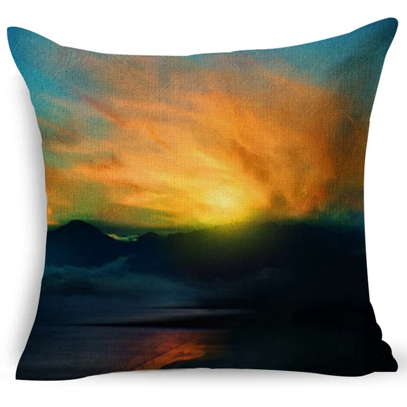 Уютная домашняя декоративная подушка из хлопка и льна наволочки покрывало утро