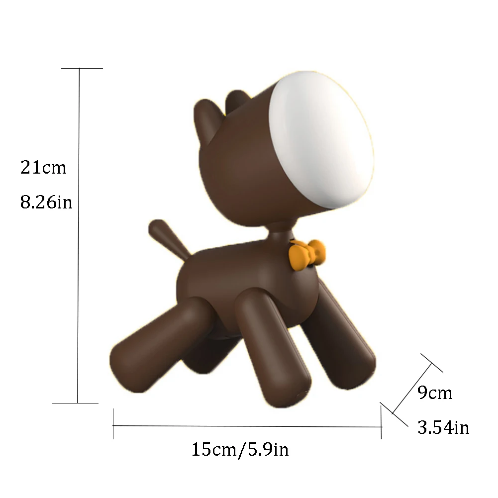 Flexible Dog Desk Lamp Led USB Rechargeable Dimmable Night Light Puppy Cartoon Table Children Kids Gift Home Decor |