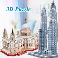 3d puzzle paper kids 8 years world famous city building model urban landscape diy education creative adult jigsaw toy gifts