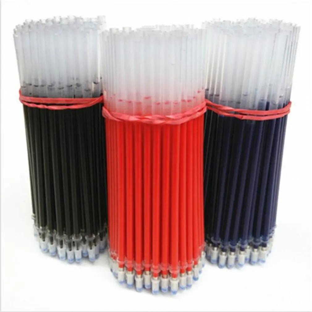 

0.5Mm 100Pcs/Set Gel Pen Refill Black Red Blue Office Stationery Writing Supplies Handles Needle School Ink Stationery