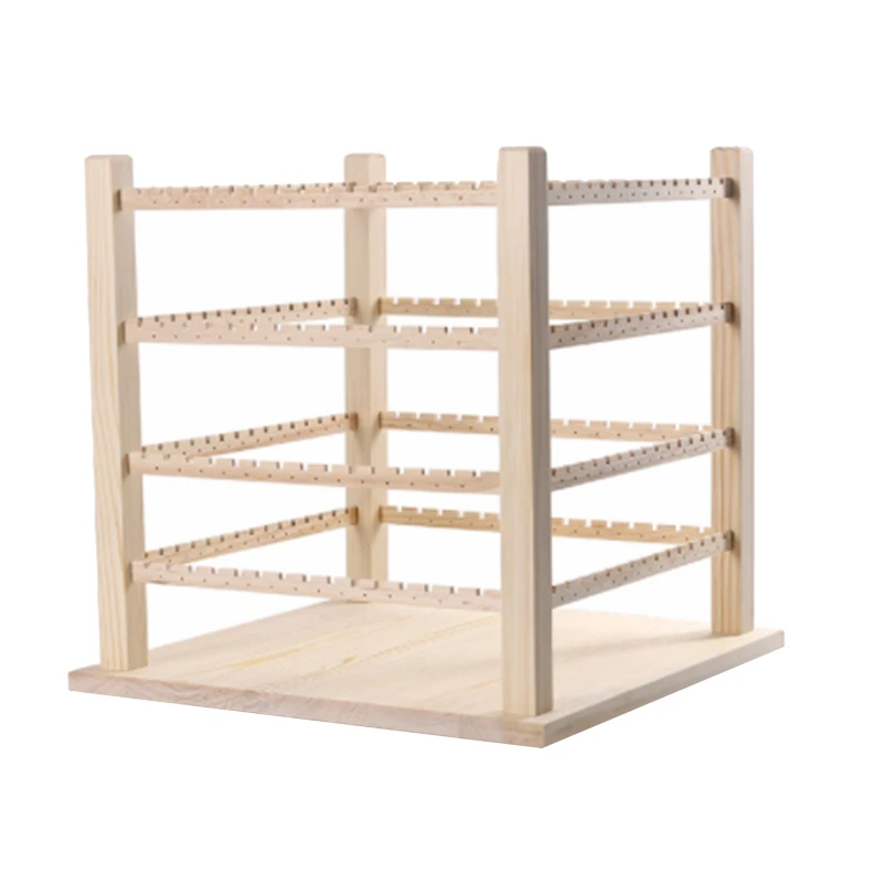 

Solid Wood Rotating Earring Rack Rotatable Jewelry Rack Jam Earrings Display Storage Display Rack