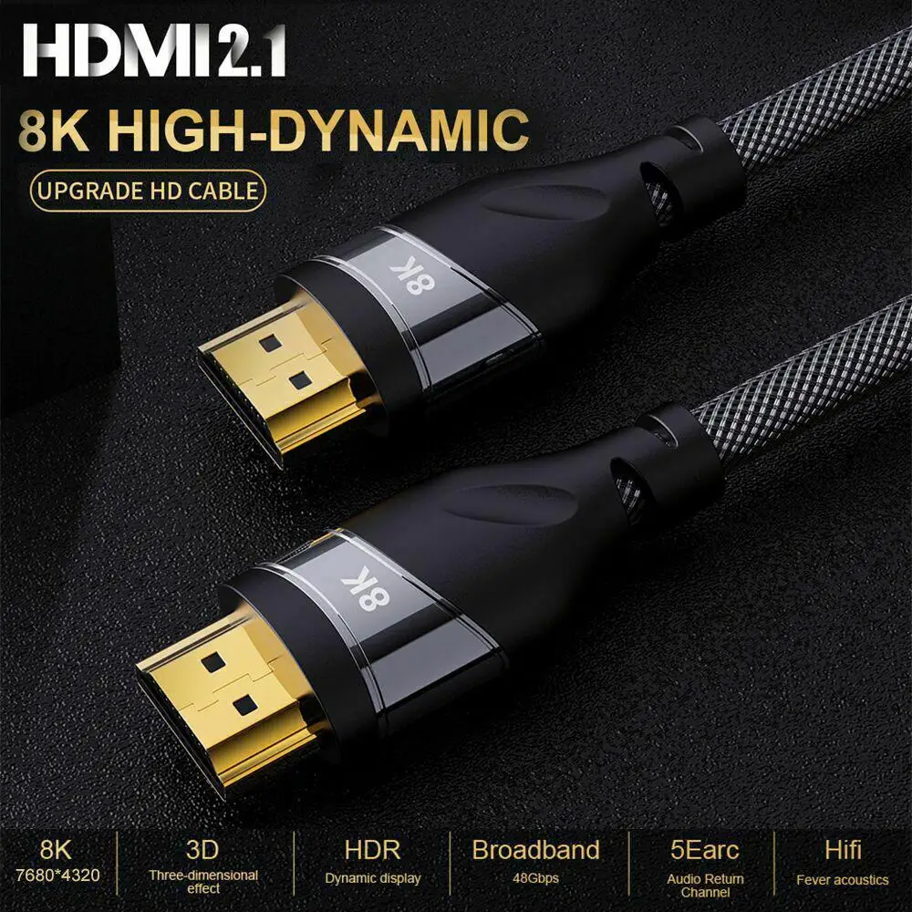 Кабель HDMI BEESCLOVER 8K кабель UHD HDR 48 Гбит/с @ 60Hz 4K 120Hz Поддержка HDCP 3D r60 | Электроника