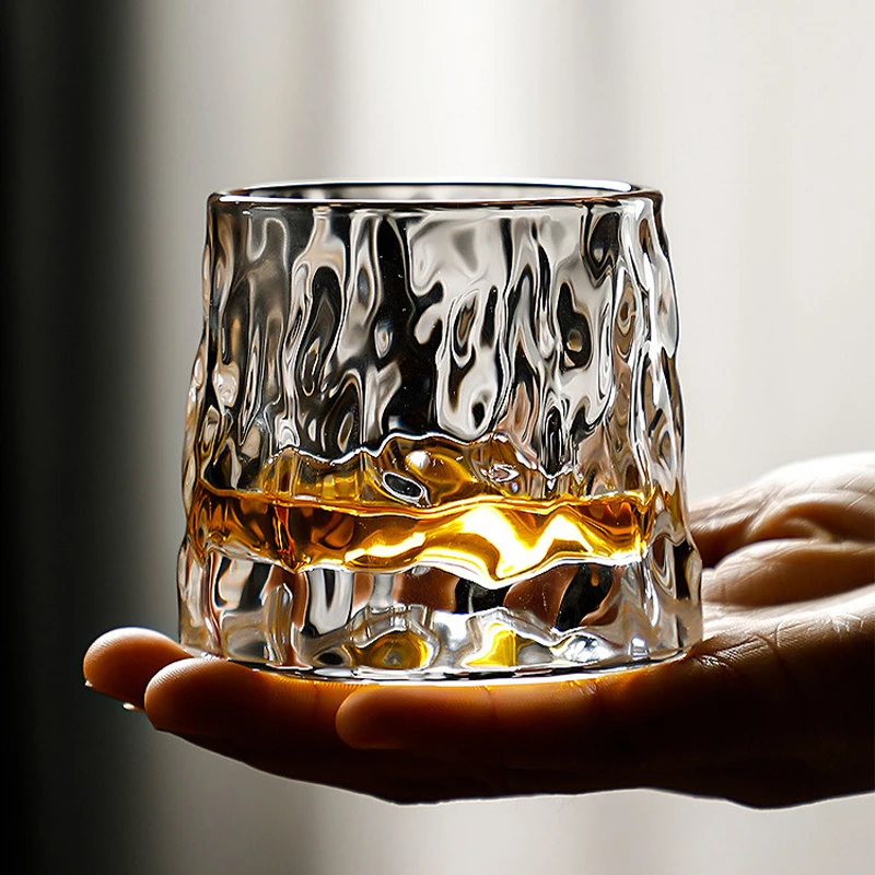 

Whiskey Glass Beer Cup Creative Bar Rotating Glass Tumbler Vintage Scotch Whiskey And Bourbon Glass Funny Rotate Cup Gift