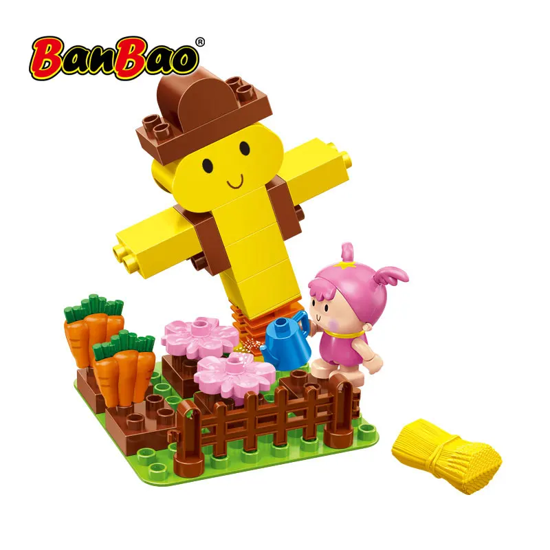 Banbao волшебный город пугало большие частицы строительные блоки для детей дети