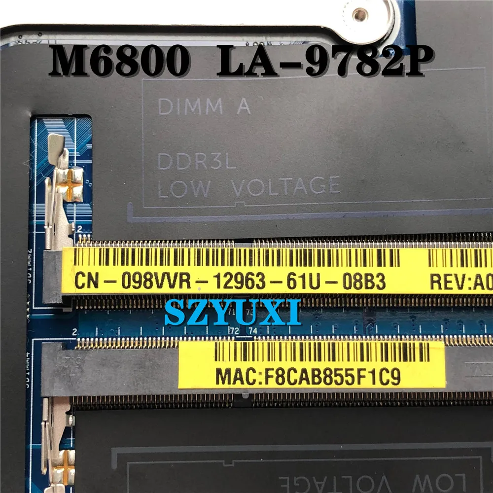 Материнская плата для ноутбука Dell M6800 кабель EDP PGA947 VAR10 LA-9782P 98VVR материнская 100%