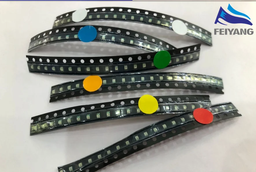 60pcs Flashing Blink LED Diode 0805 SMD Blinking Flash Diodo Mixed 10pcs each Red Jade-Green Blue White Yellow Orange - купить по