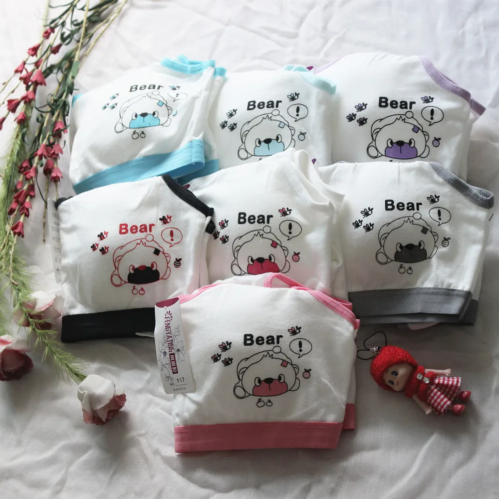 Период развития Жилет для девочек Нижнее белье Хлопковый бюстгальтер без