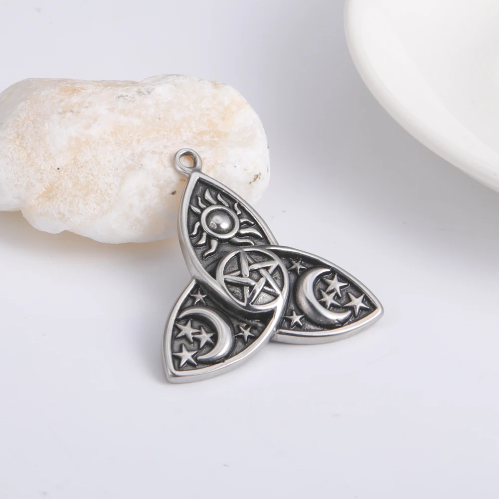 Подвеска викингов Wicca из нержавеющей стали для мужчин и женщин ожерелье с кулоном
