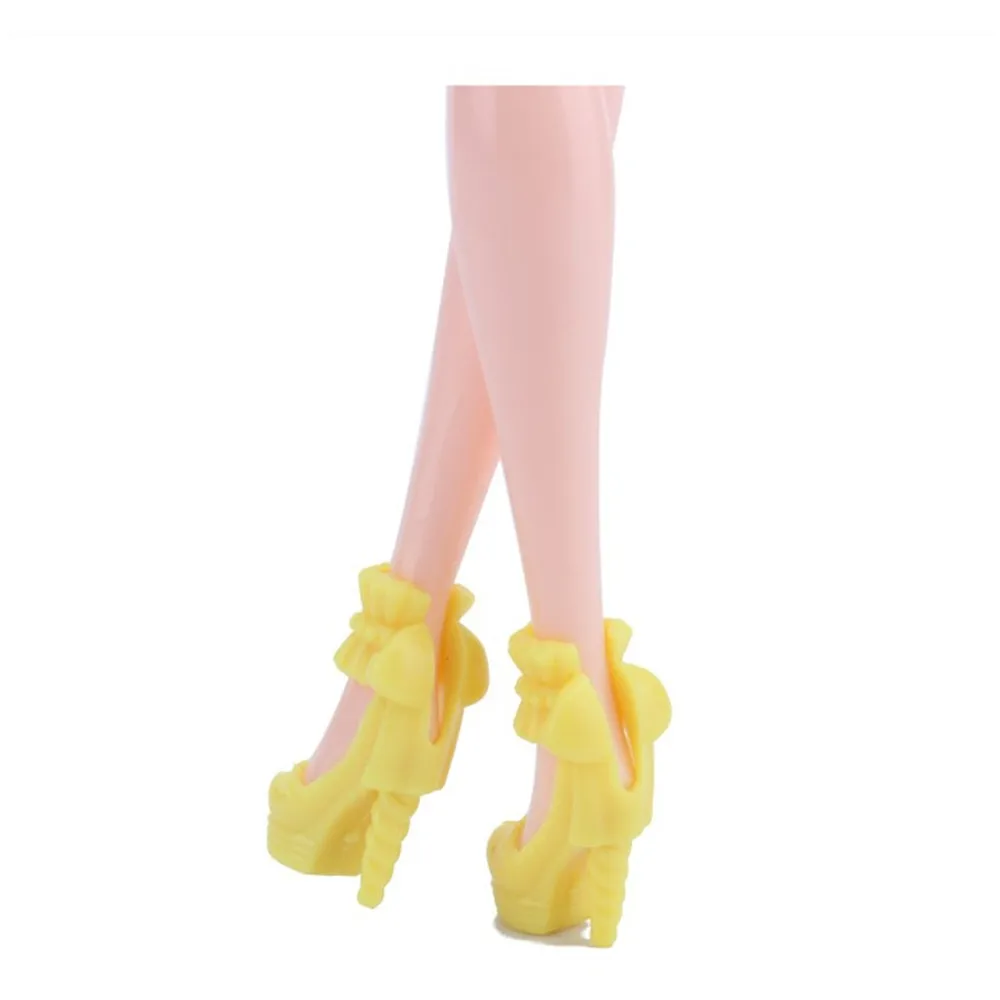 Сандалии на высоком каблуке для куклы Барби модные разноцветные босоножки