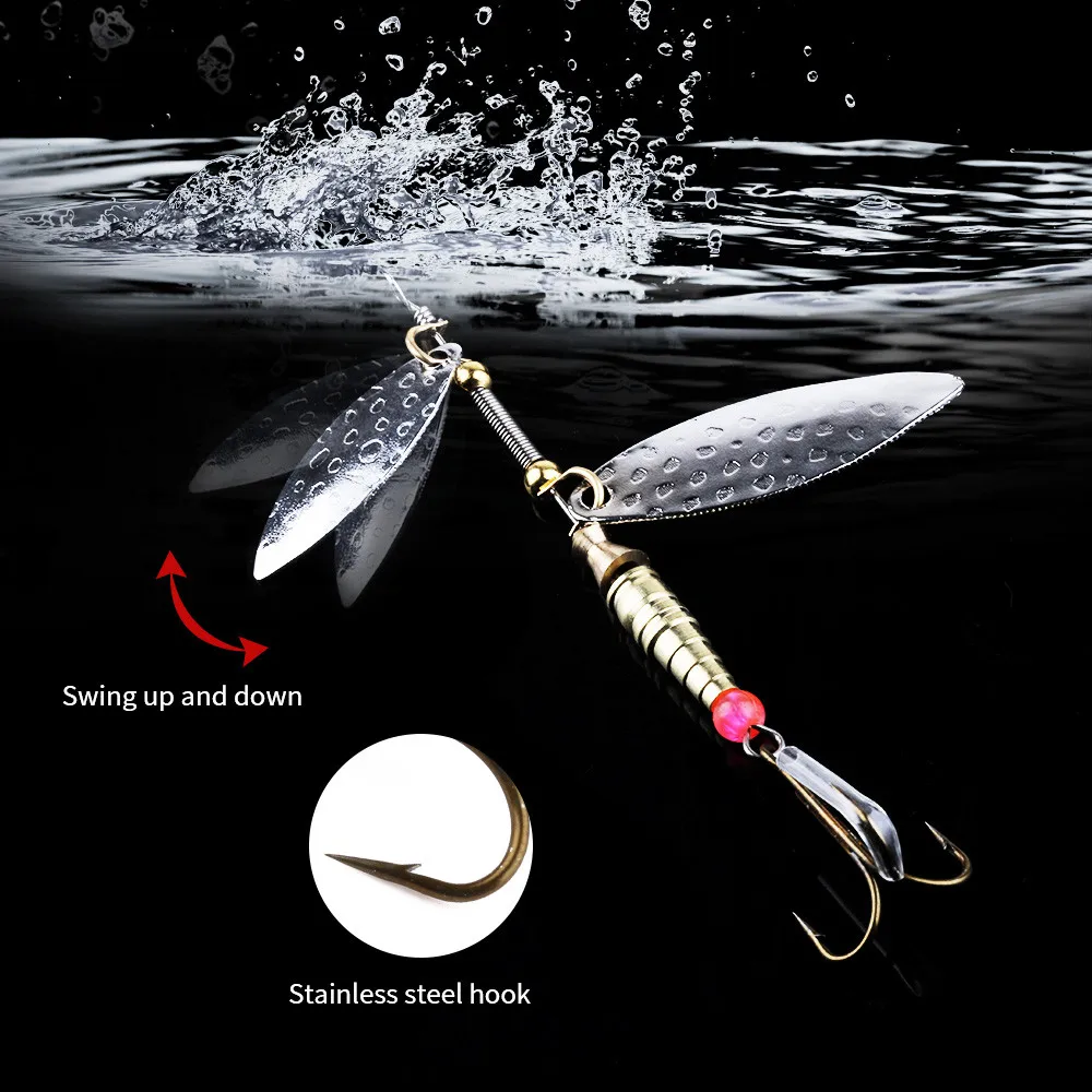 10 см Спиннер рыболовные приманки воблеры и крутящиеся джиг Блестящий