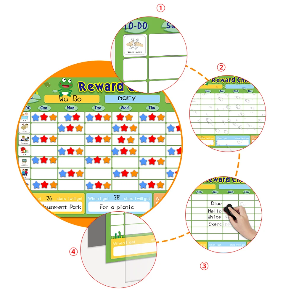 Магнитная трёхмерная детская ежедневная календарь награда за неделю