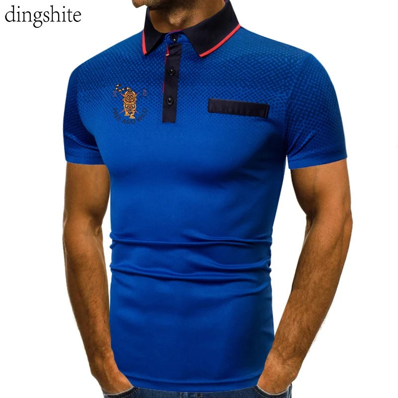 

Мужская футболка-поло с коротким рукавом, с принтом тигра