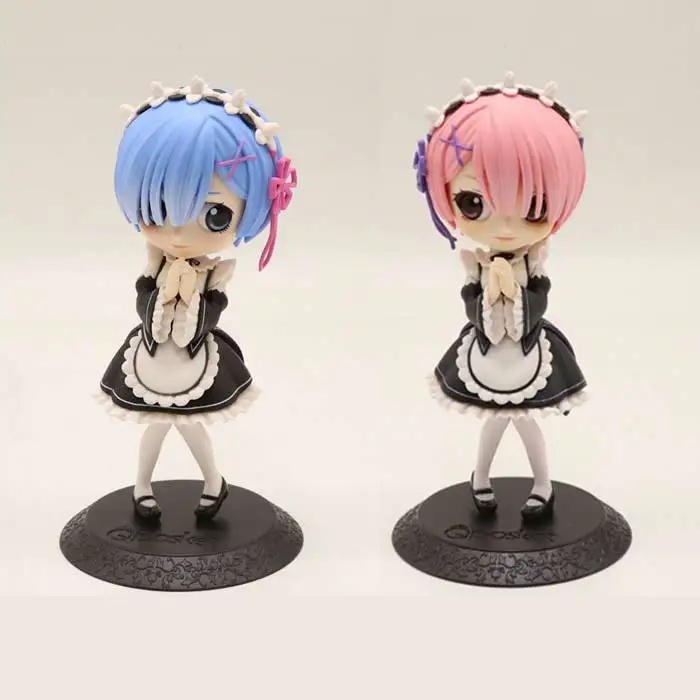 Аниме 14 см Re: жизнь в другом мире от zero Rem Ram большой глаз кукла черная юбка ПВХ