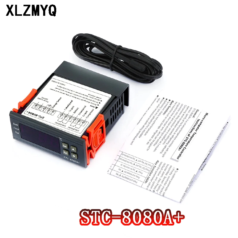 

STC-8080A+ 220V Refrigerator Thermostat Temperature Controller Refrigeration Automatic Defrost Timer Intelligent Single Probe
