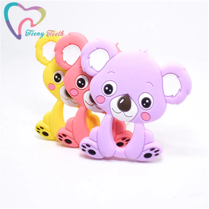 10 шт. силиконовый Прорезыватель для зубов в виде животных Koala Baby подвеска