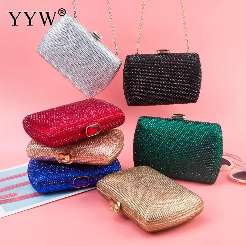 

Chic Glitter Evening Bags Purses Clutch Purses and Handbags Evening Bags for Women Wedding Party Handbag sac a main with Chain