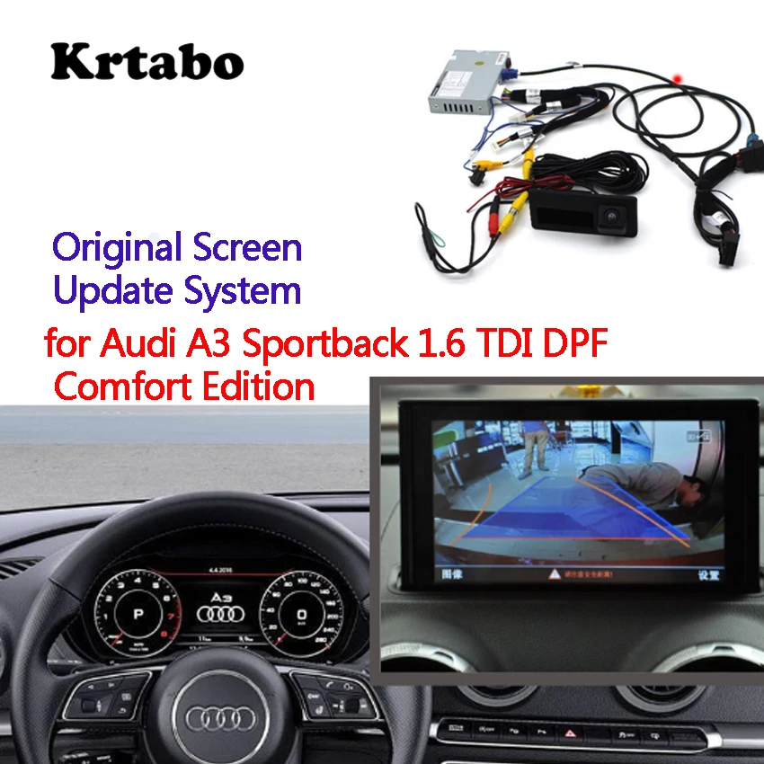 Оригинальная система обновления экрана для Audi A3 Sportback 1 6 TDI DPF Comfort Editio Reverse Rear Look Track