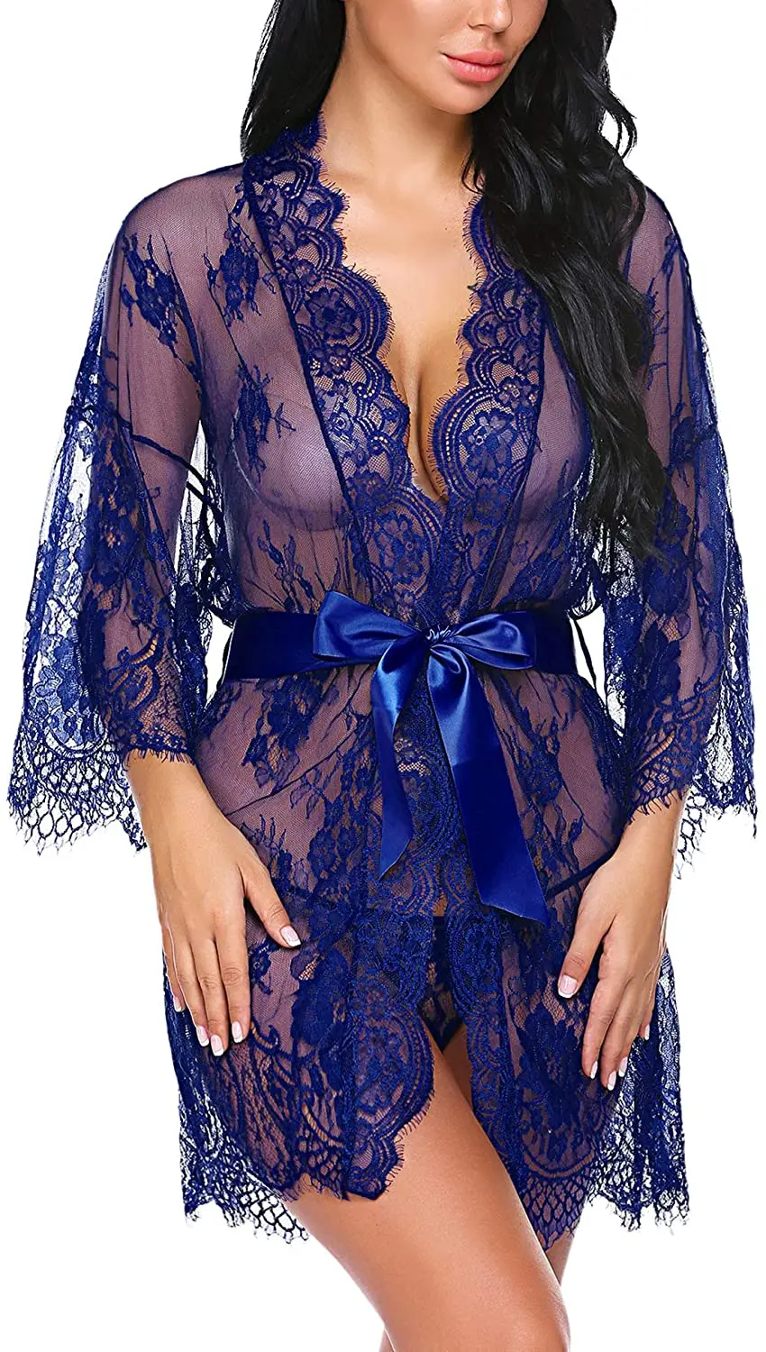 Женское сексуальное кружевное нижнее белье прозрачное соблазнительное пижамное