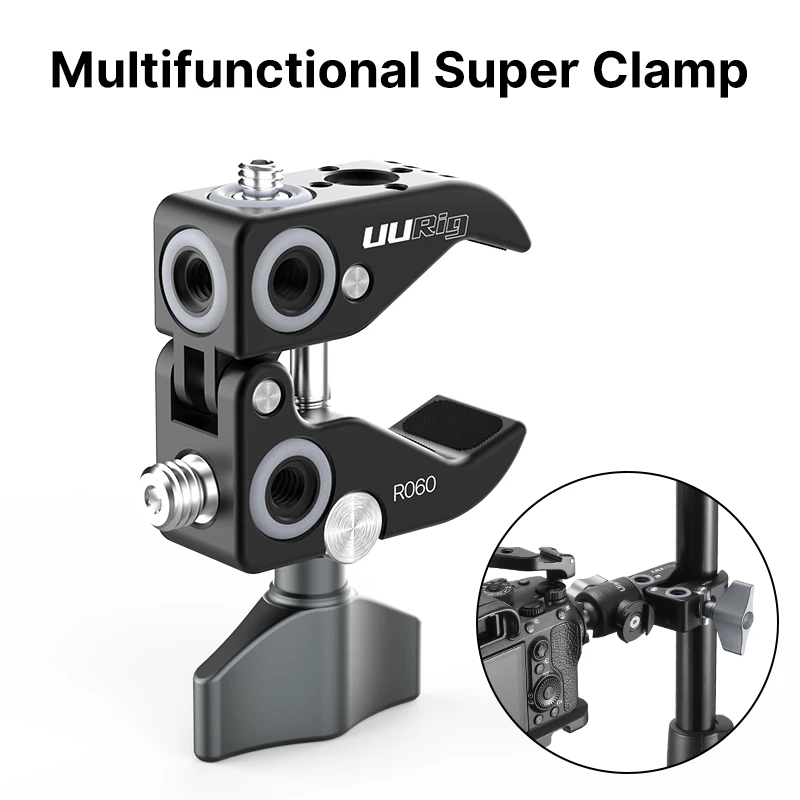 UURig R060 Super Clamp Arri фиксирующее отверстие удлинение 1/4 винт 3/8 для светодиодной